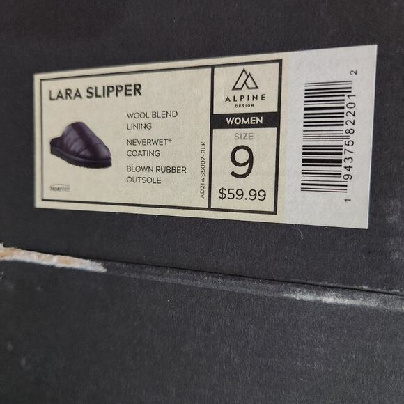 New in a box Alpine Design Lara Wool Blend Slipper sz 9 - Picture 4 of 6